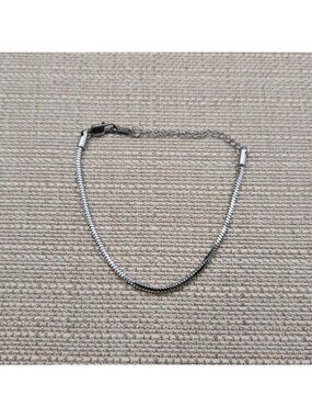 7+2 Inch Stainless Steel Classic Everyday Stacking Chain Bracelet A7732